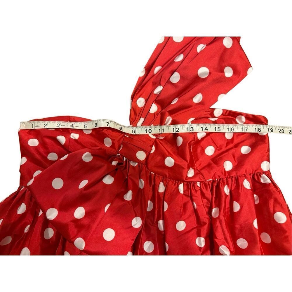 Brand New Anthropologie Atsu Sally Bow Polka Dots Red and White Maxi Dress 1X - Picture 11 of 15